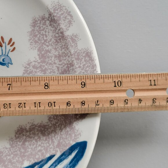 Vintage Homer Laughlin Chownings Tavern Dinner Plate Peacock Restaurant Ware USA - Picture 11 of 12